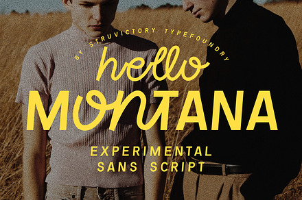 Hello Montana Semi Sans Script Font, a Script Font by Struvictory.art
