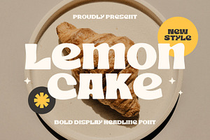 LEMON CAKE - Food Font