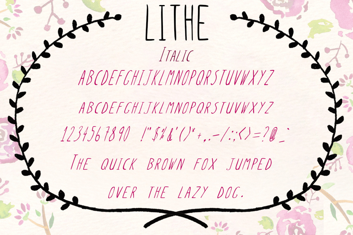 Lithe HandDrawn Font + Bold & Italic preview 3