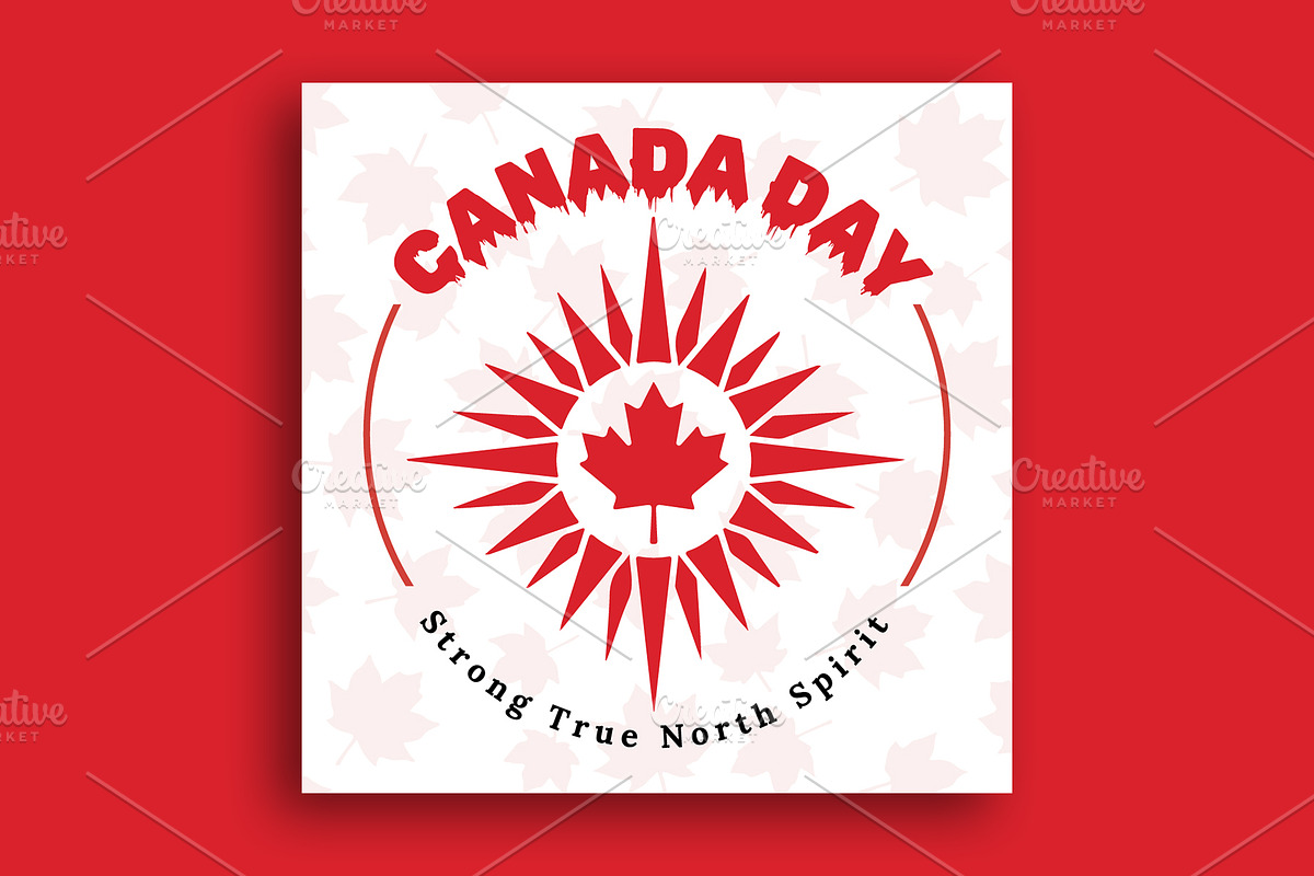 Canada Day social media post, a Social Media Template by nandinigraphics (Photo 1 of 5)