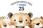 25 Leopard Clipart, an Animal Illustration by Pati Charm Studio (Thumbnail 1 of 8)