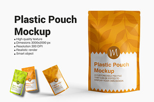 Plastic Pouch PSD Mockup