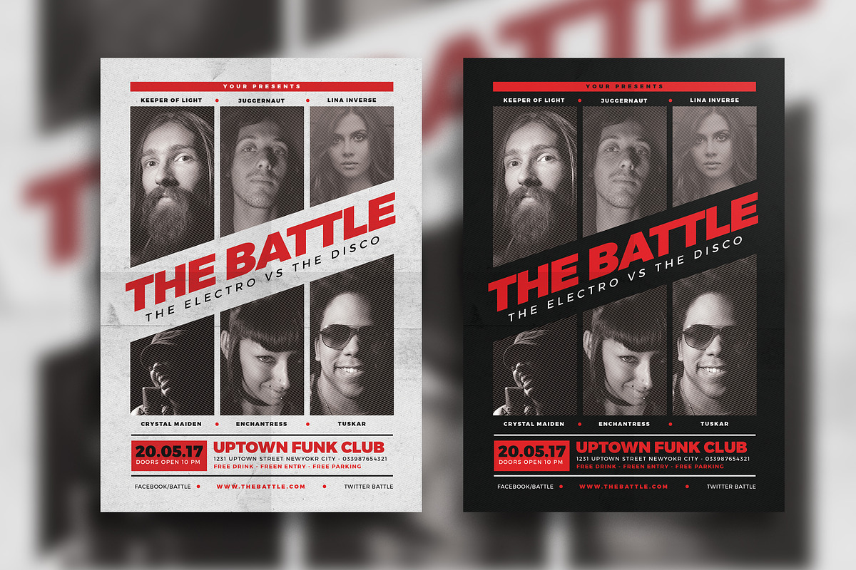 Music Battle Flyer, a Flyer Template by Guuver (Photo 2 of 5)