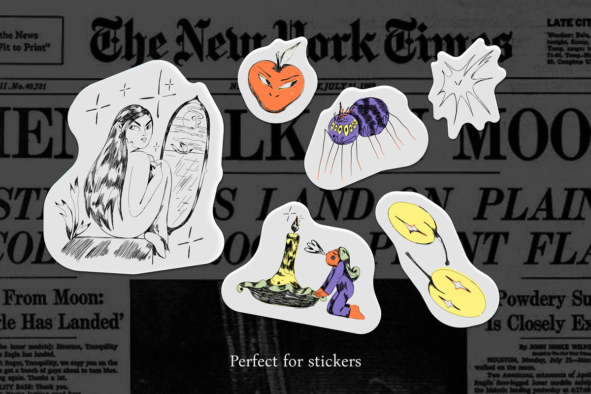 80s & 90s Vintage Spooky Graphics, a Pattern Graphic by NES.project (Photo 11 of 11)
