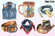 Retro Cowboy Dad Clipart PNG, a Graphic by CitraGraphics (Thumbnail 3 of 4)
