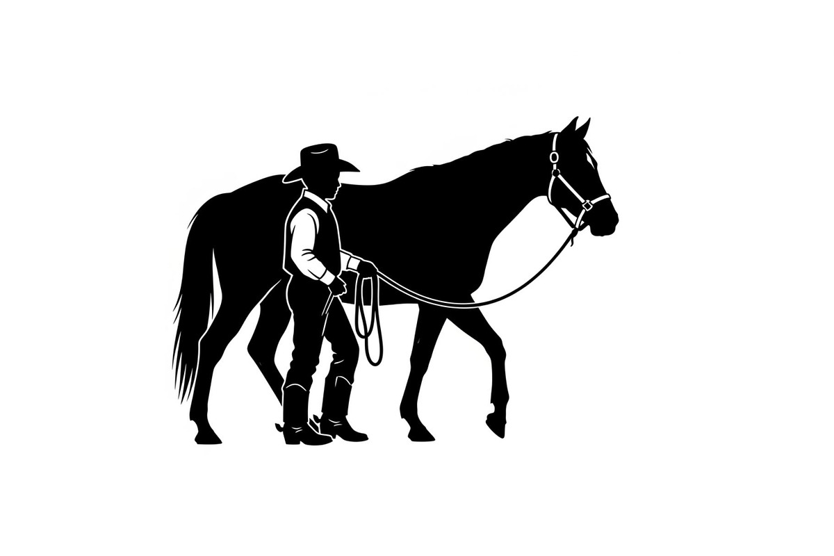 Western Cowboy Horse Silhouette Bund, an Illustration by Designs_River (Photo 23 of 51)