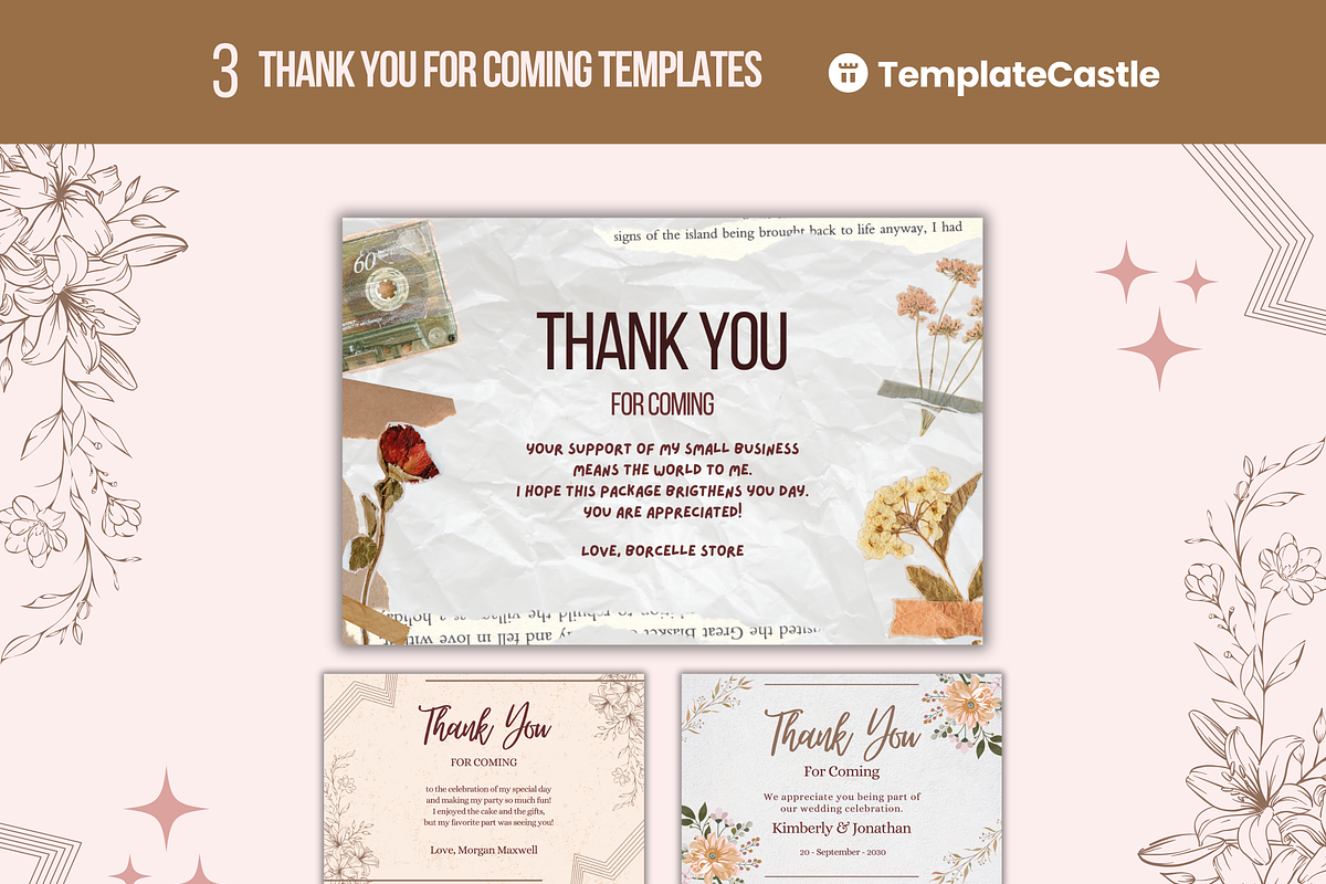 Thank You for Coming Templates Canva, a Templates & Theme by TemplateCastleStore (Photo 2 of 9)