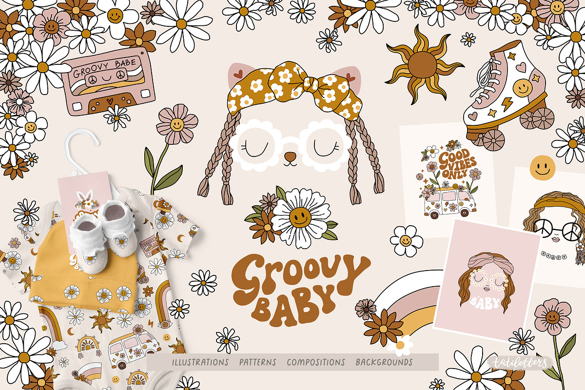 Groovy baby collection, an Animal Illustration by tatiletters (Photo 1 of 9)