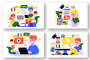 10 Online Language Learning, an Education Illustration by denayunebgt (Thumbnail 2 of 4)