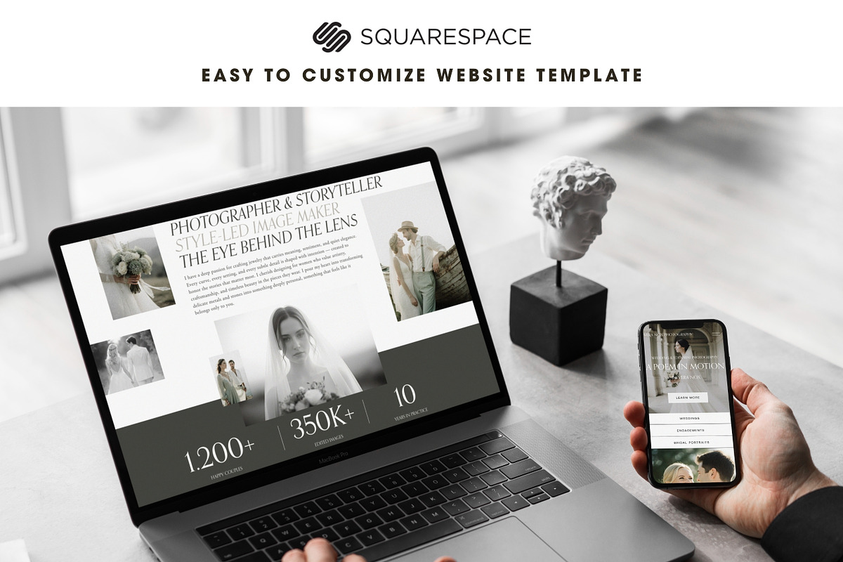Squarespace Wedding Template, a Squarespace Template by Mockup Art Atelier (Photo 10 of 19)