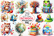 Spring School Clipart, an Illustration by RobertsArt (Thumbnail 1 of 7)