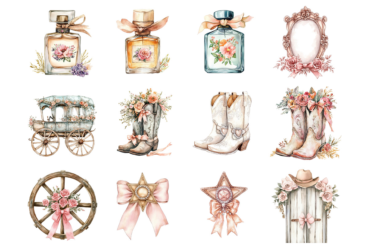 Western Coquette Clipart, an Illustration by Design Market (Photo 3 of 4)