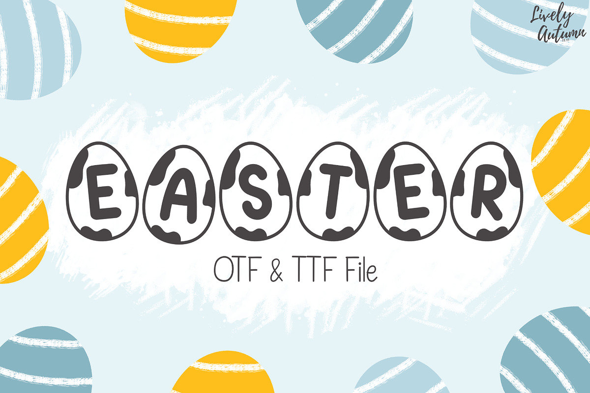 Easter egg Font, a Symbol Font by LivelyAutumn11.11 (Photo 1 of 4)