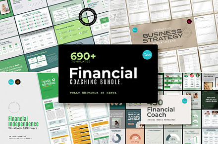 650+ Financial Coaching Bundle CANVA, a Marketing Template by AndrewPixel