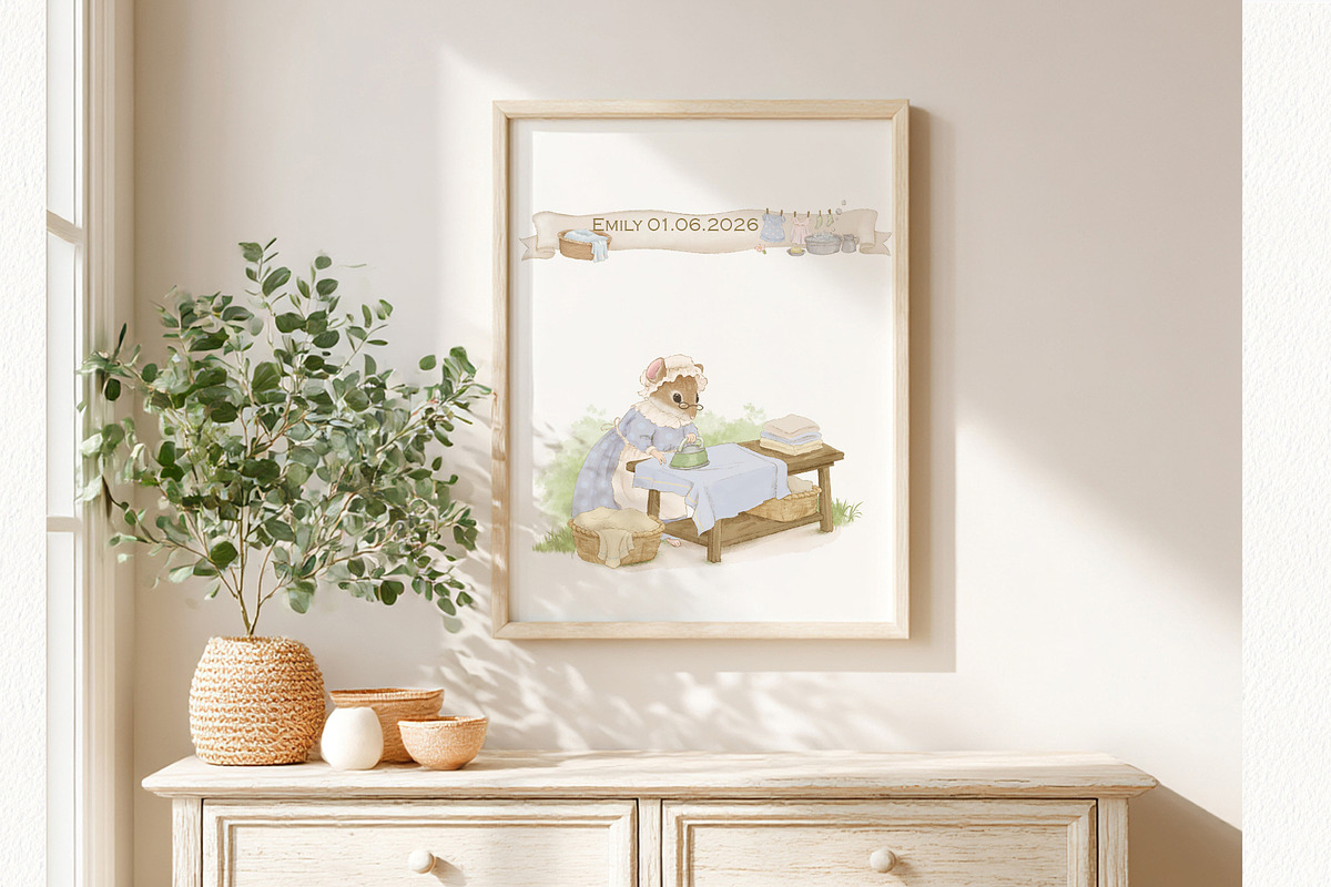 Laundry Day Mice Clipart Collection, an Animal Illustration by AlenaVlasko stock Market (Photo 4 of 9)
