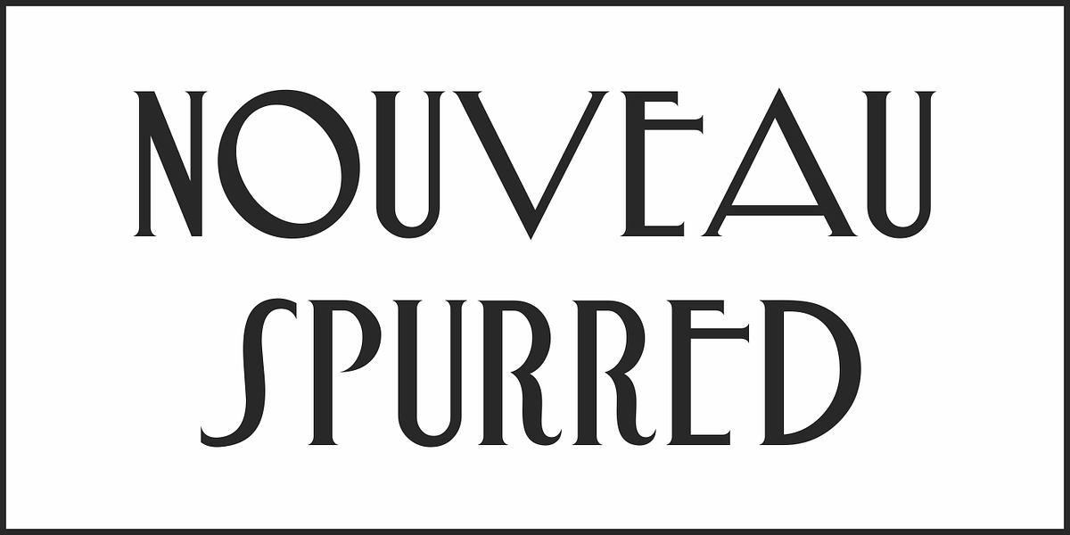 Nouveau Spurred JNL, a Serif Font by Jeff Levine Fonts (Photo 2 of 5)