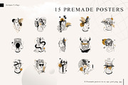 Antique Collage. 15 Creative Posters, an Illustration by Cosmic Store (Thumbnail 2 of 7)