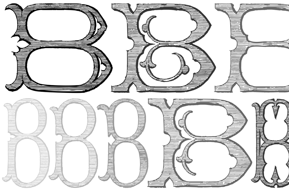 Victorian Alphabets B preview 4