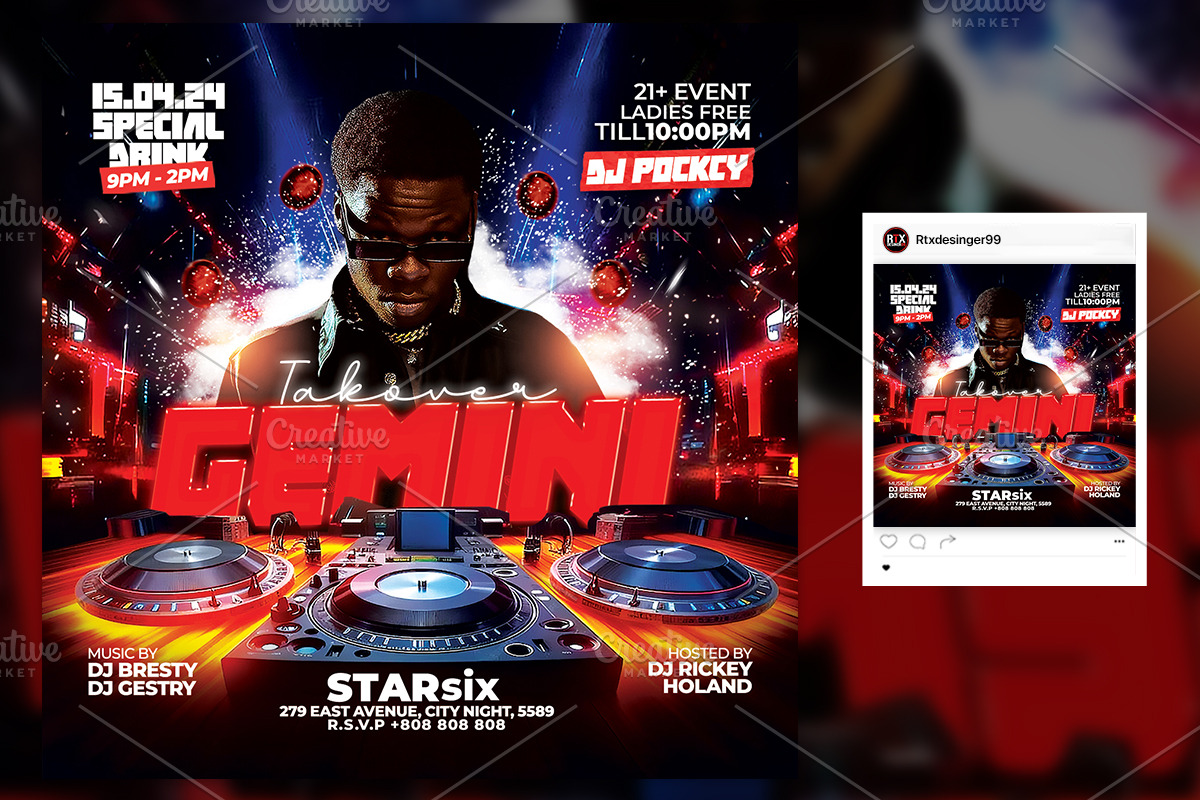 Night Club Flyer, a Flyer Template by RTXdesinger99 (Photo 2 of 3)