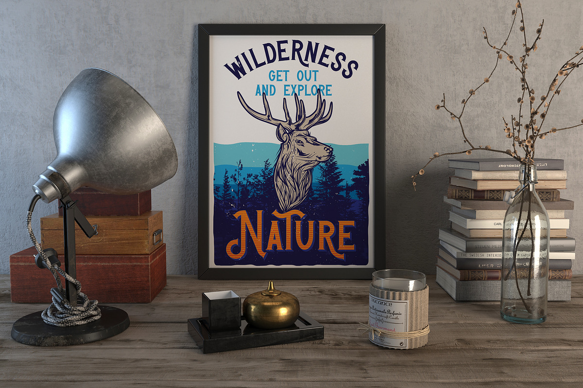 Outdoors Layered Font preview 6
