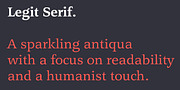 Legit Serif Soft, a Serif Font by Finaltype (Thumbnail 3 of 12)