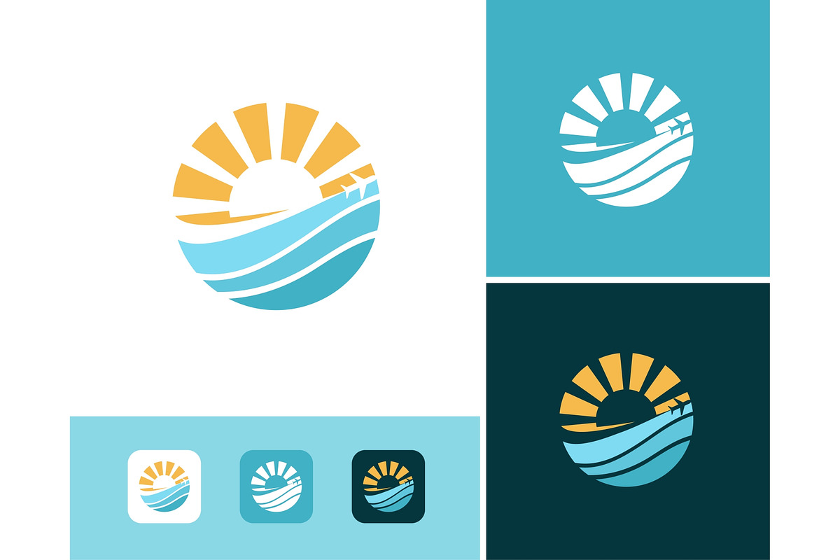 Ocean Sun Flight Travel Logo, a Branding & Logo Template by ika trisiana (Photo 2 of 2)