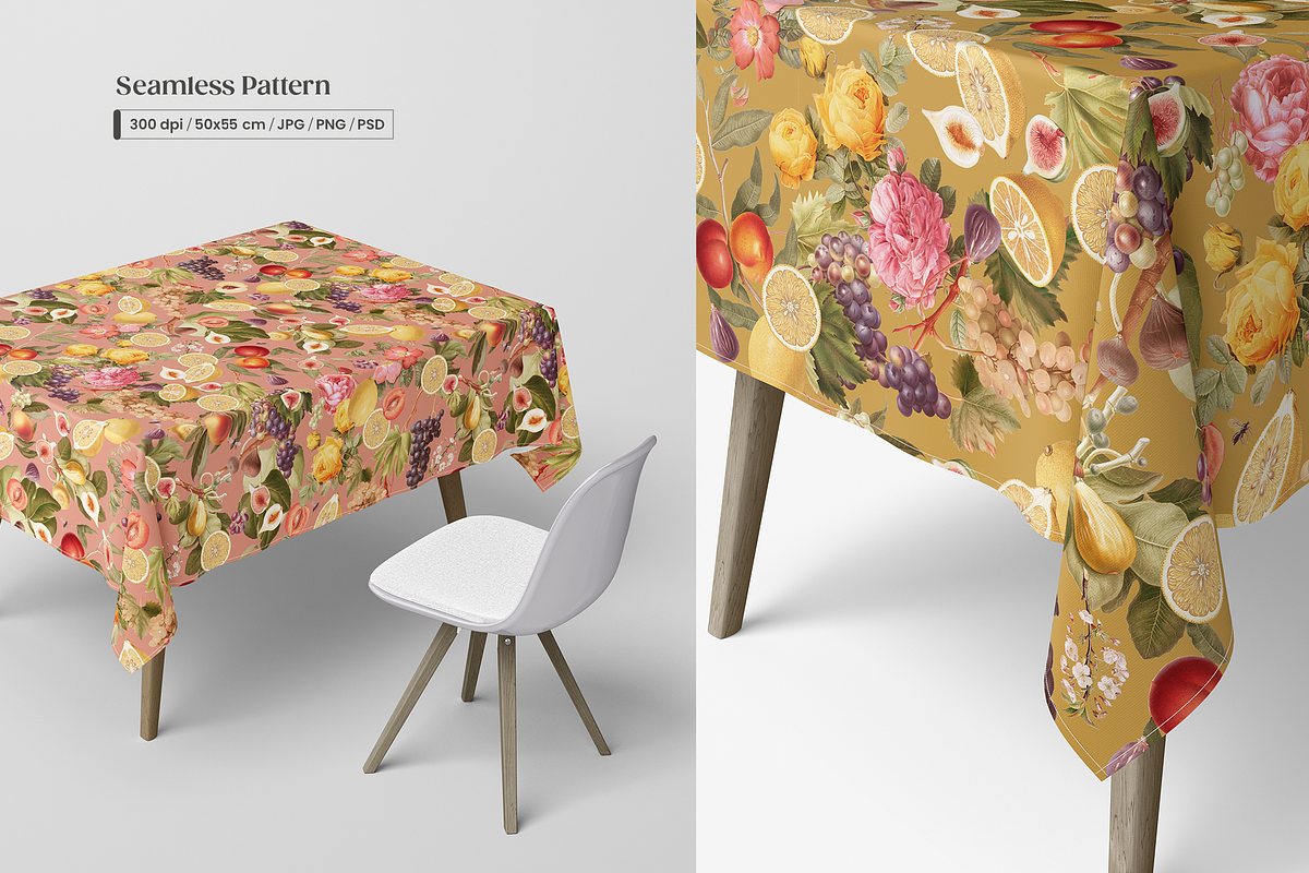 Summer Vintage Fruit Pattern, a Pattern Graphic by Yello_illustration (Photo 11 of 16)