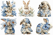 Watercolor Spring Rabbit Clipart, an Illustration by Libby Wishes (Thumbnail 8 of 8)