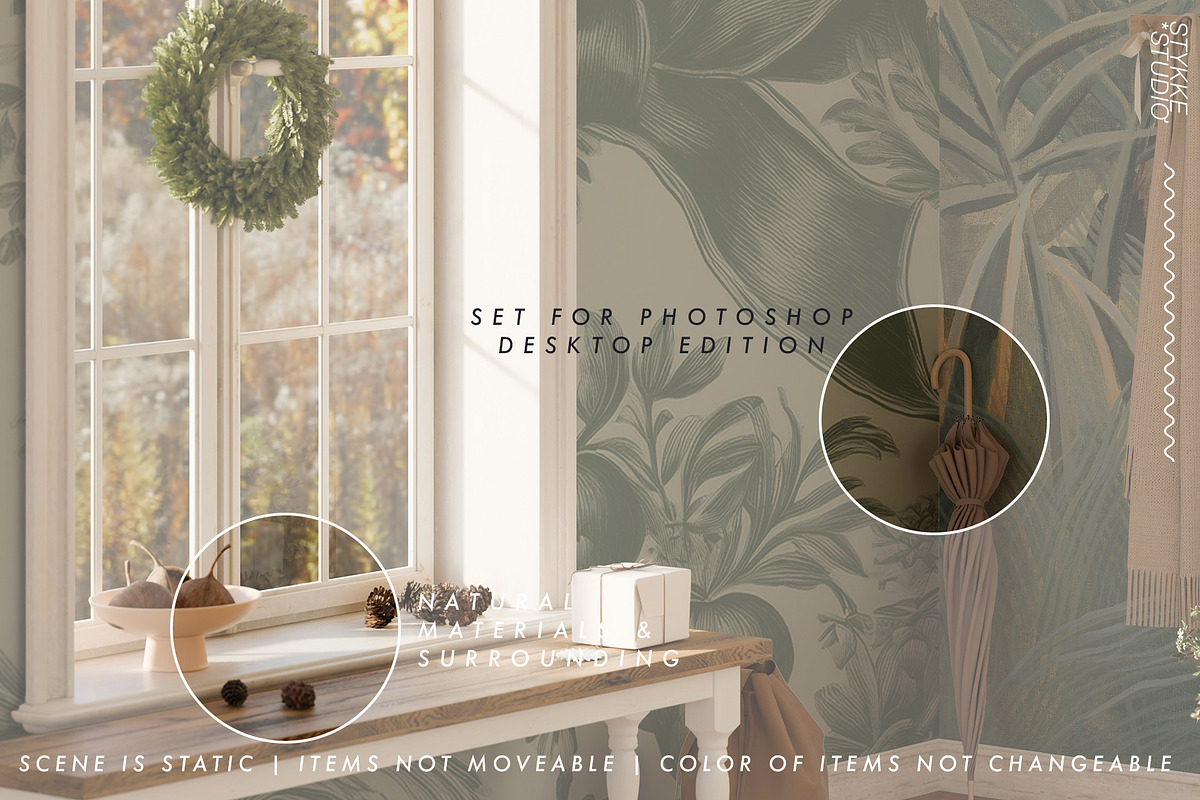 Autumn Farmhouse | WALLPAPER MOCKUP, a Household Mockup by Stykke Studio (Photo 7 of 22)