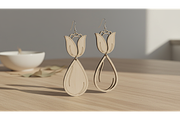 Floral Drop Earring SVGs, a Graphic by musafir_fashion (Thumbnail 6 of 11)
