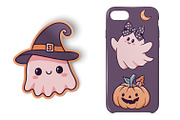 Pink Halloween PNG SVG Clipart, a Seasonal Illustration by Huckleberry Hearts (Thumbnail 2 of 4)