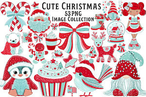 Cute Christmas Sublimation Clipart, an Illustration by Dream Creation