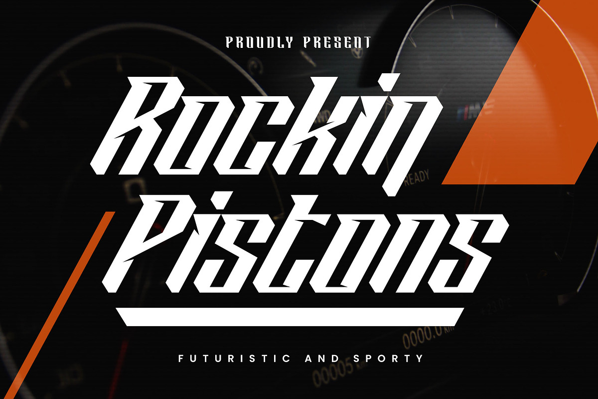 Rockin Pistons, a Font by Arterfak Project (Photo 1 of 13)