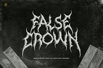 False Crown (Death metal font), a Blackletter Font by Rvq Type Foundry