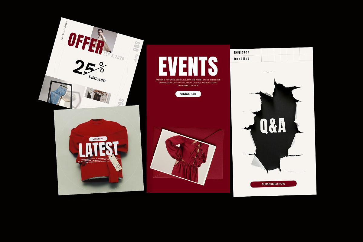RED / Social Media Templates, a Social Media Template by Studio Industry (Photo 8 of 13)