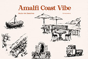 Amalfi Vibe: Vector Ink Sketches, an Object Graphic by divanovskaya_nv (Thumbnail 9 of 20)