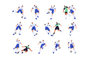 Football players set, patterns, a Sport Illustration by PaperTrident (Thumbnail 2 of 5)