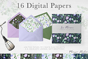 Violet Florals & Greenery Leaves, an Illustration by Momo Studio (Thumbnail 13 of 19)