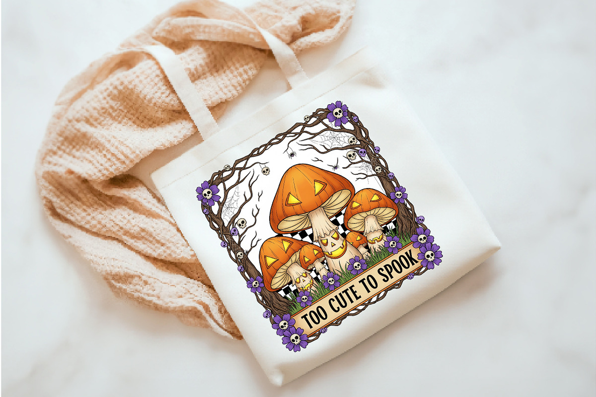 Too Cute to Spook PNG, an Illustration by Watercolor design (Photo 3 of 3)