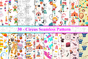 Circus Seamless Pattern, a Pattern Graphic by Digital Studio (Thumbnail 1 of 7)