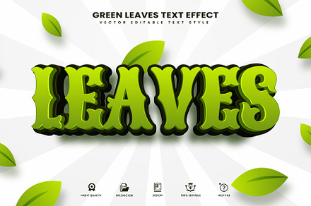 Green Leaves Editable Text Effect