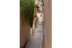 Narrow Stairway in Old Town, Warsaw, an Architecture Photo by kavalenkava