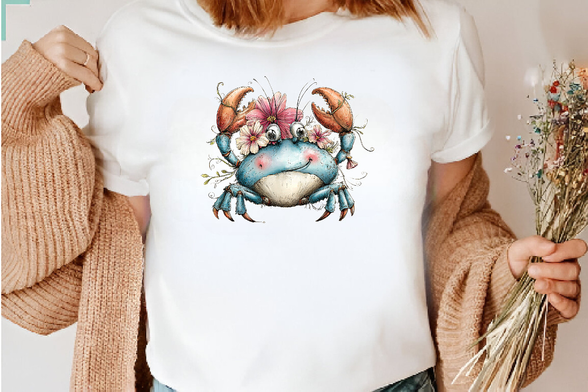 Whimsical Quirky Crab Clipart, a Seasonal Illustration by CreationArt (Photo 5 of 5)
