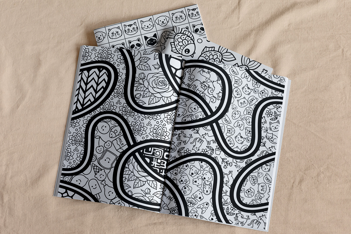 61 Procreate Coloring Book Patterns, a Brush Add-On by Heather Green Designs (Photo 10 of 10)