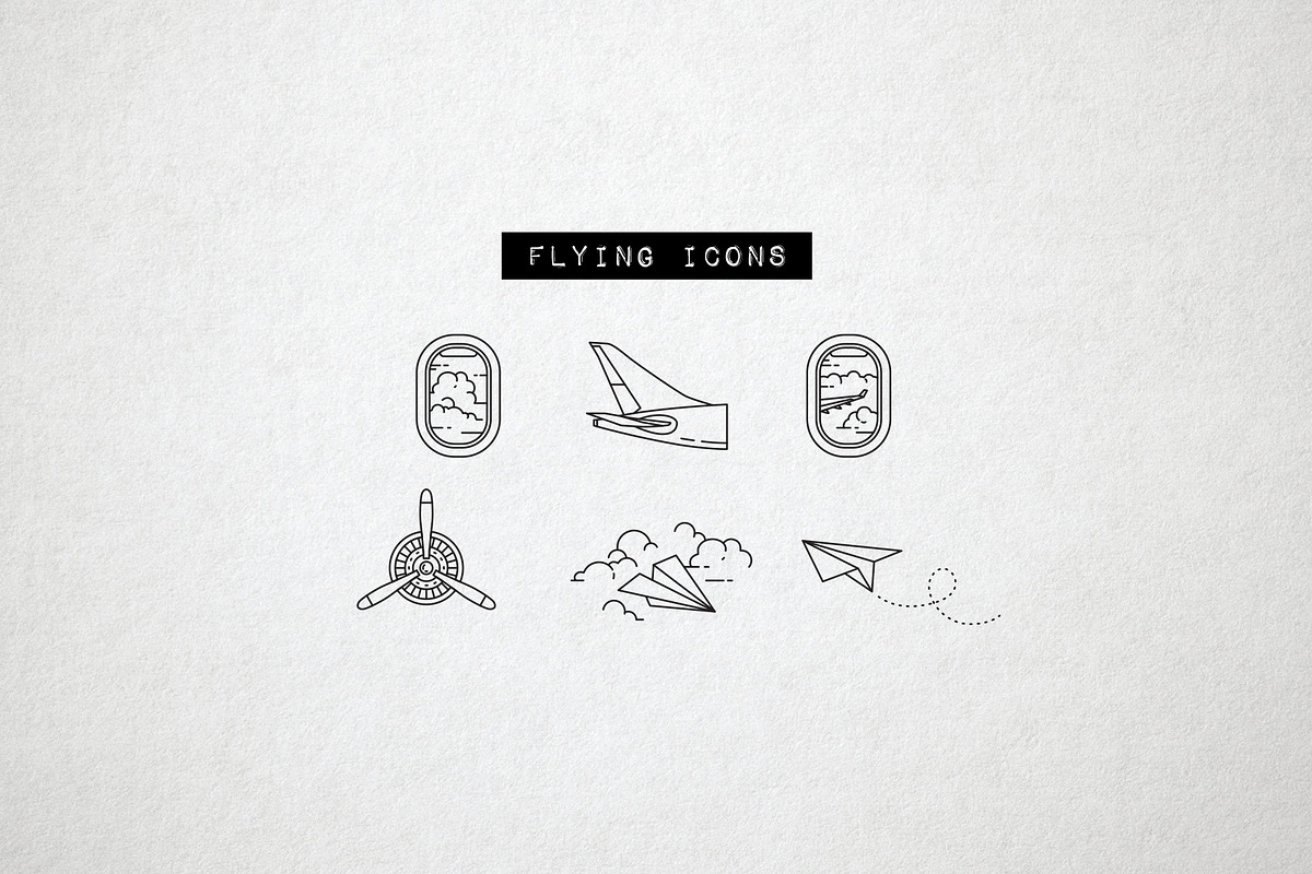 40 Plane Icons - Airplane, Travel, an Outline Icon by Hatch Design Workshop (Photo 7 of 8)