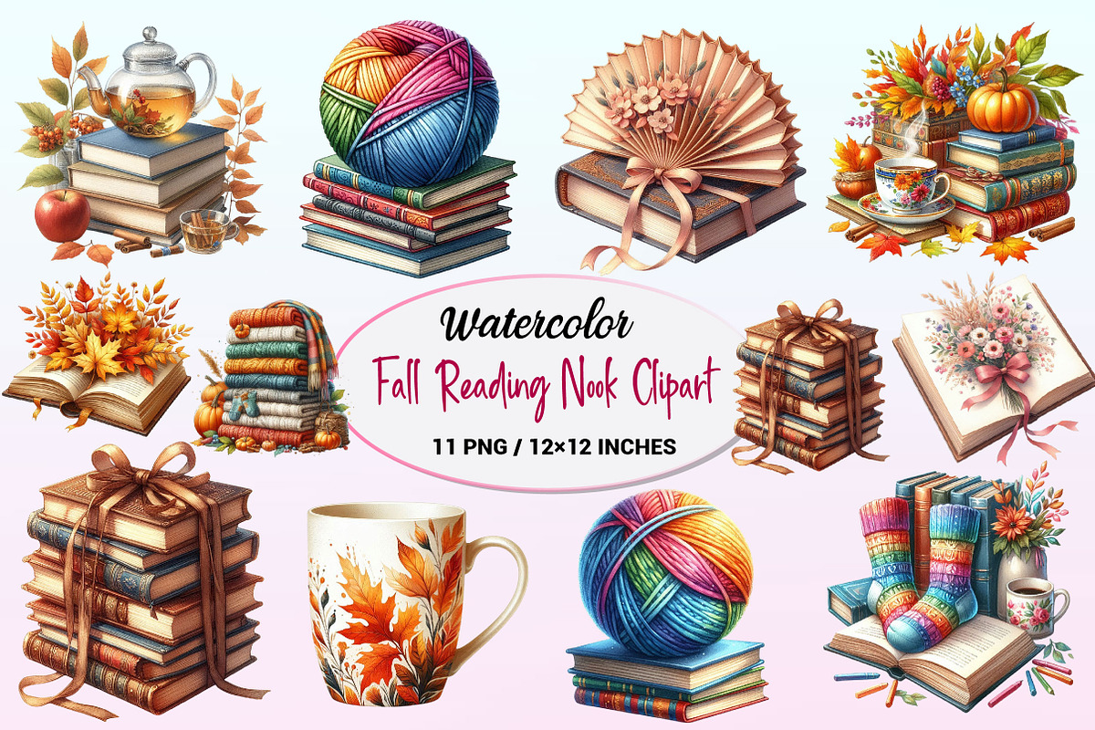 Fall Reading Nook Clipart, a Graphic by CitraGraphics (Photo 1 of 4)