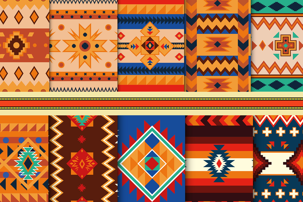 Ethnic Geometric Pattern Collection