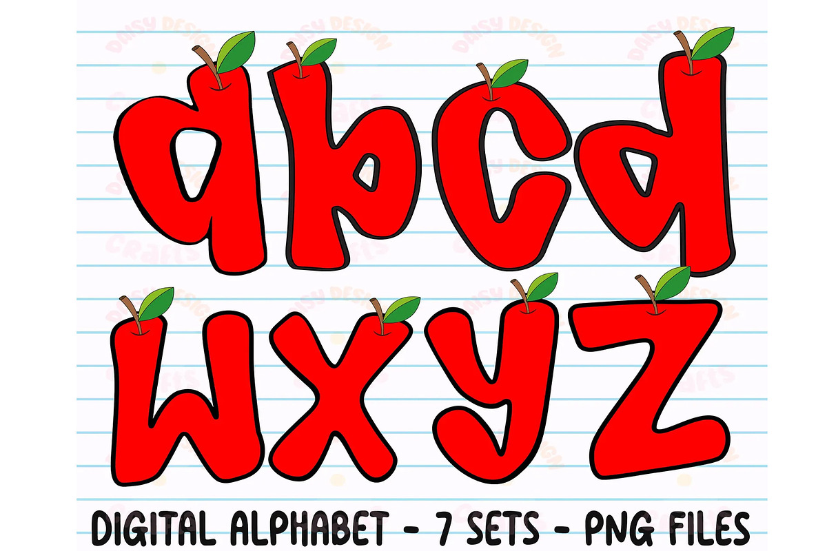 Preppy Retro Back to School Alphabet, an Object Graphic by RETROVIBZDESIGNS (Photo 8 of 8)