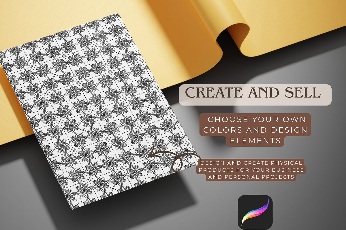 Procreate Seamless Pattern Brush Set, a Brush Add-On by Studio Print Co. (Photo 8 of 13)