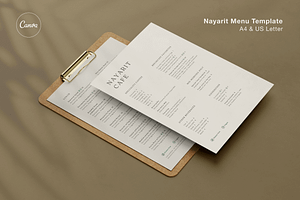 Minimalist Coffee Menu Template